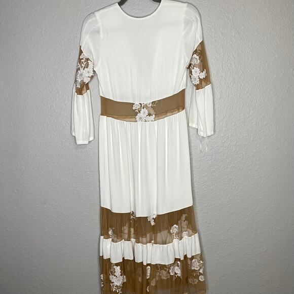 For Love and Lemons White Lace Eva Midi Dress XS - Picture 4 of 12